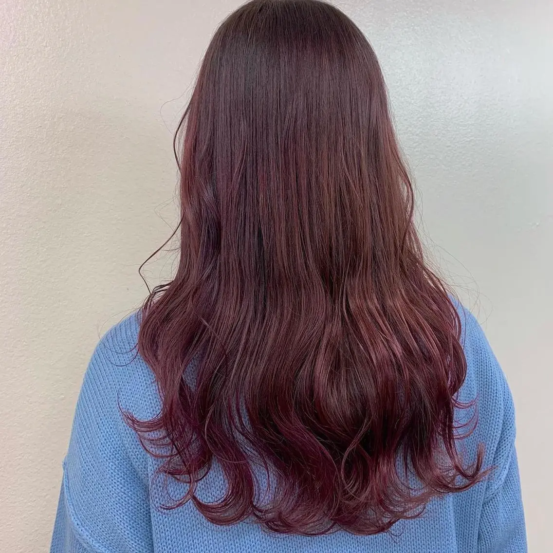 ロング カラー ピンクカラー 🍒韓国暖色ヘア NO.1🍒🪽のヘアスタイル