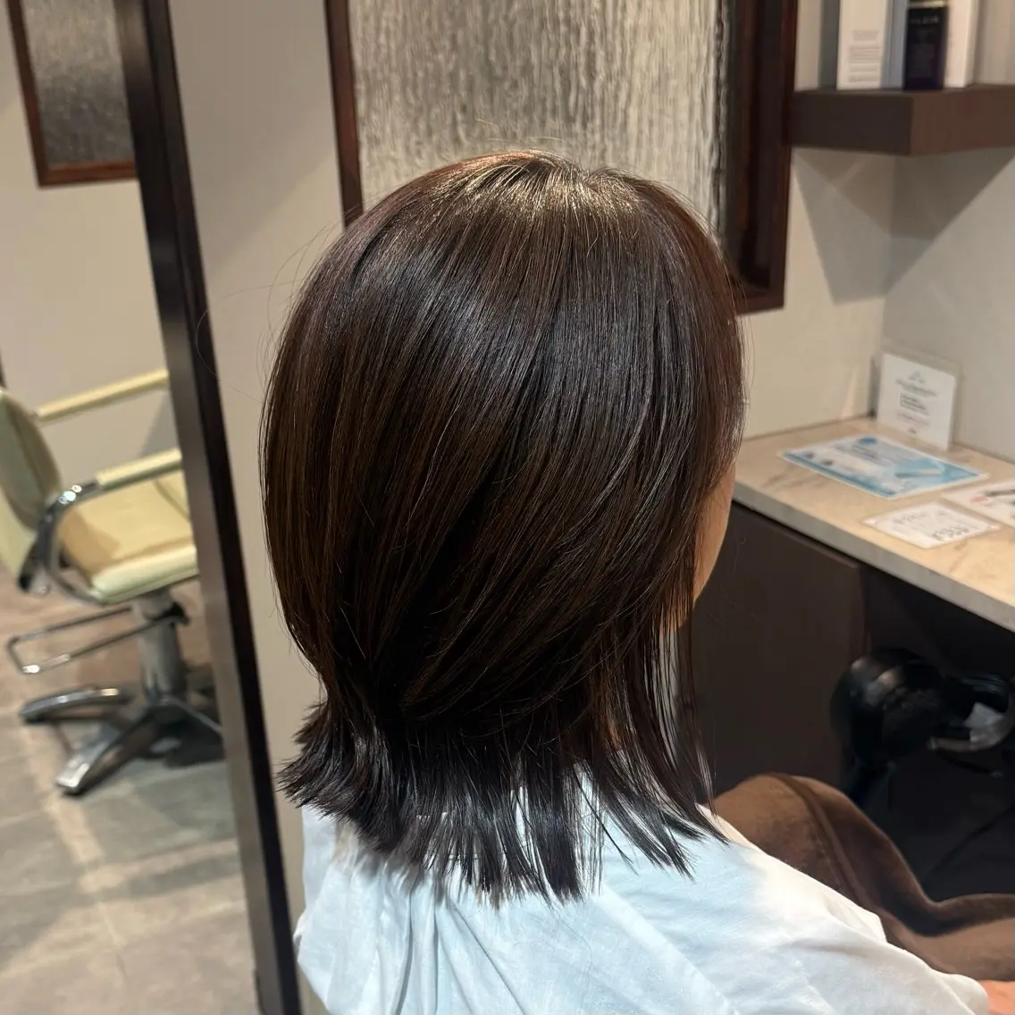 ミディアム ボブレイヤー ボブ レイヤーカット カットモデル募集中 /江利川紫音のヘアスタイル