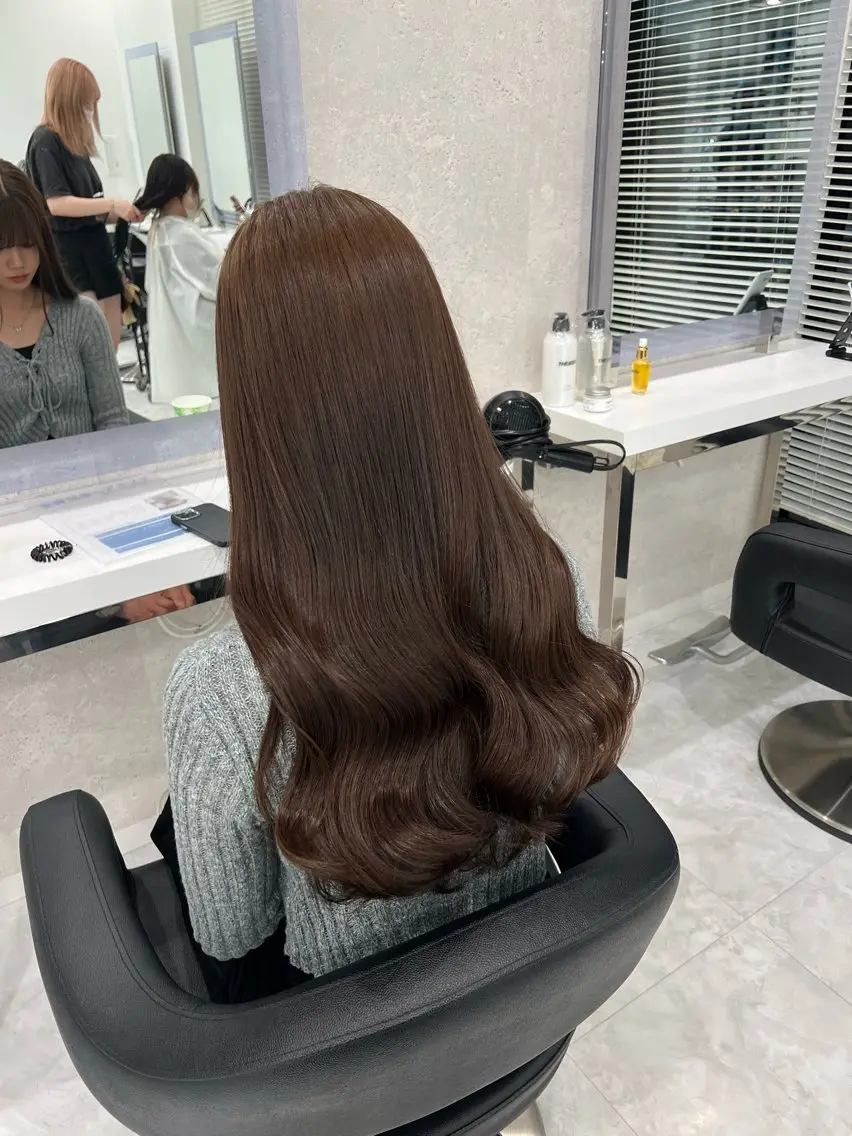 ロング カラー ヘアアレンジ 💓色落ちまで綺麗な 垢抜けカラー💓のヘアスタイル