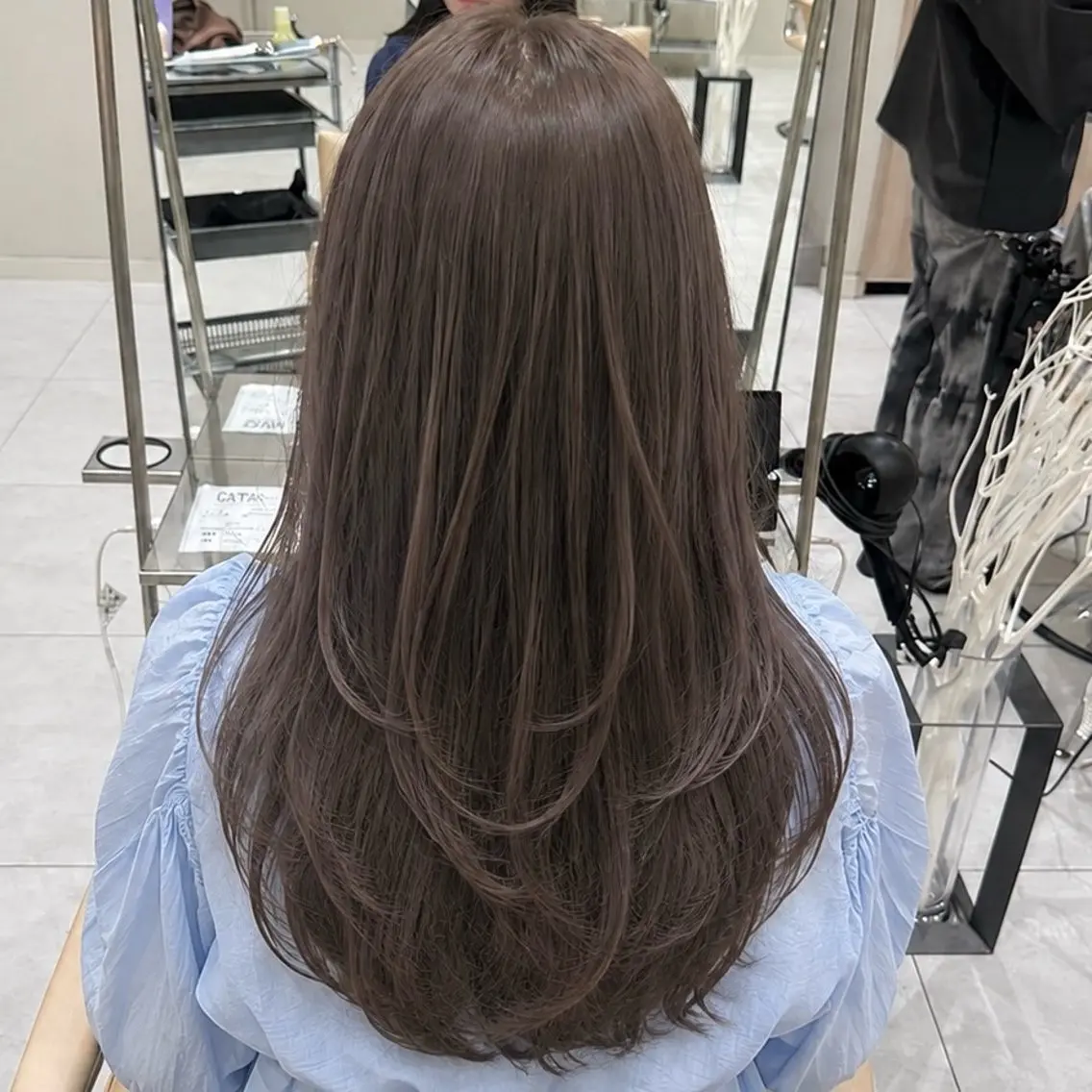 カラー ヘアカラー ブリーチなしWカラー /透明感/オリーブのヘアスタイル