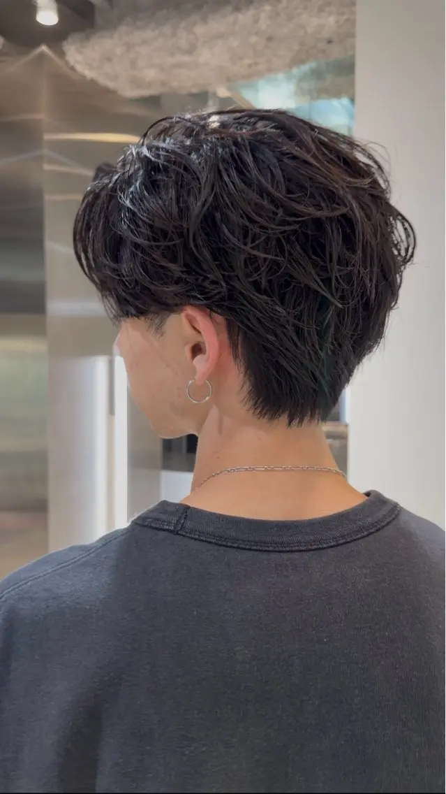 ショート カット パーマ 菅野 智敬のヘアスタイル