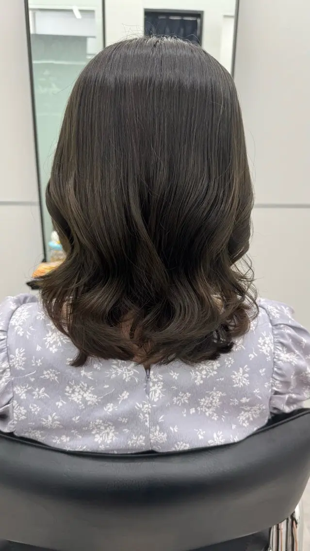 ミディアム パーマ カット パーマ デジタルパーマ🫧 韓国風ヘア🫧サクラのヘアスタイル