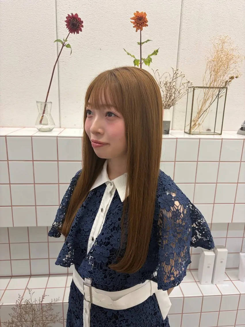 ロング カラー ヘアカラー トリートメント 透明感カラー/名古屋 /栄/木下奈々望のヘアスタイル
