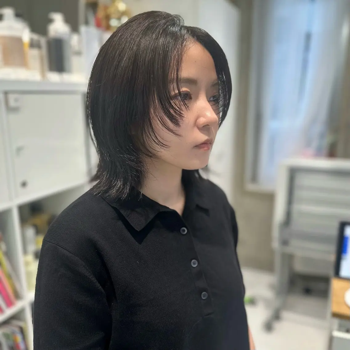 ミディアム レイヤーカット 山崎結菜 髪質改善💎のヘアスタイル