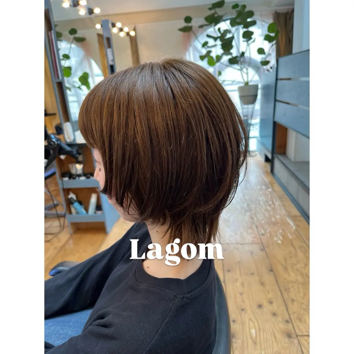 ショート カラー ボブ 髪質改善 ショートヘア トリートメント カット ヘアカラー トリートメント Lagom なかだのヘアスタイル