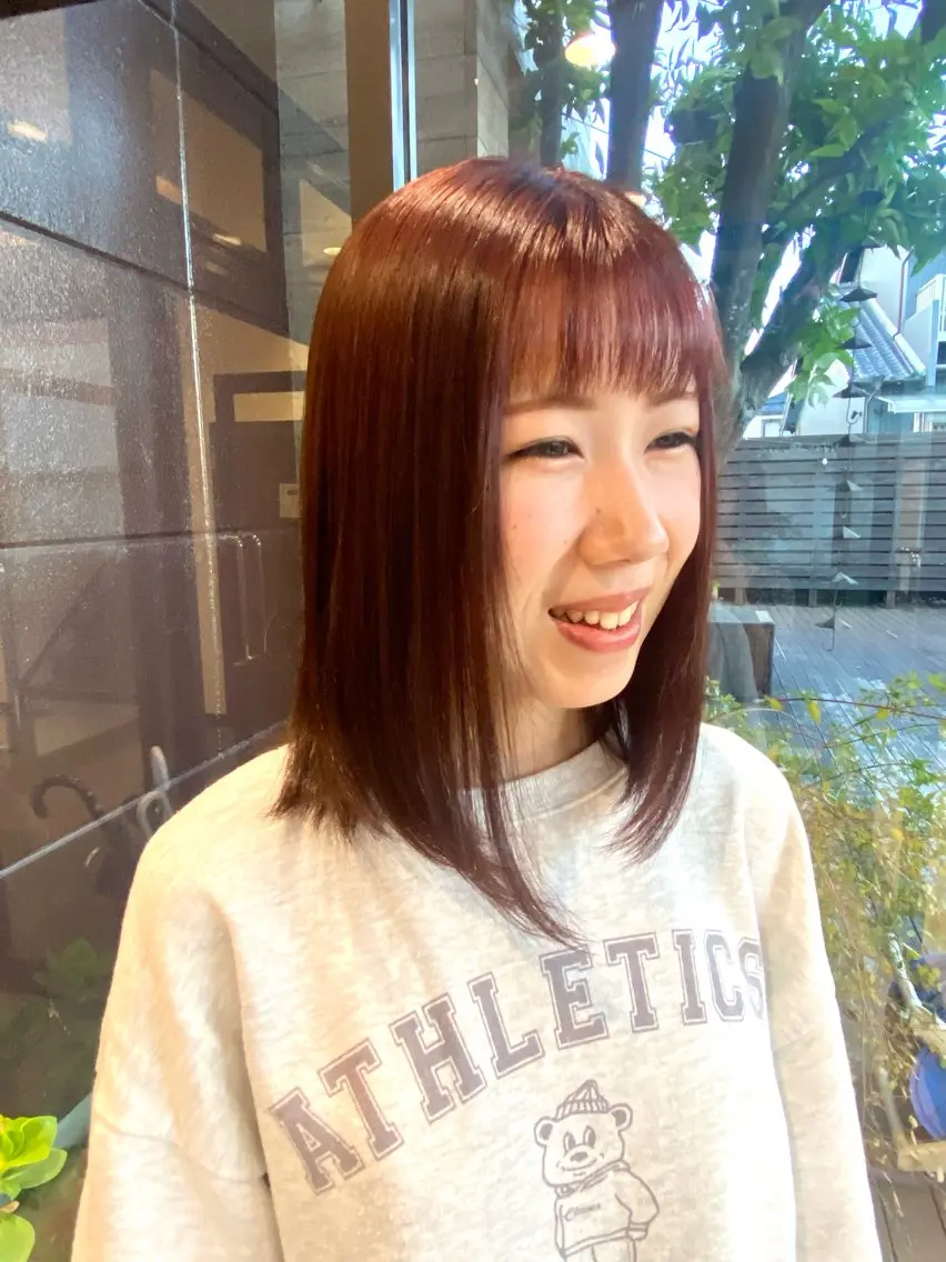 セミロング カラー 優子/ 似合わせカットカラーのヘアスタイル