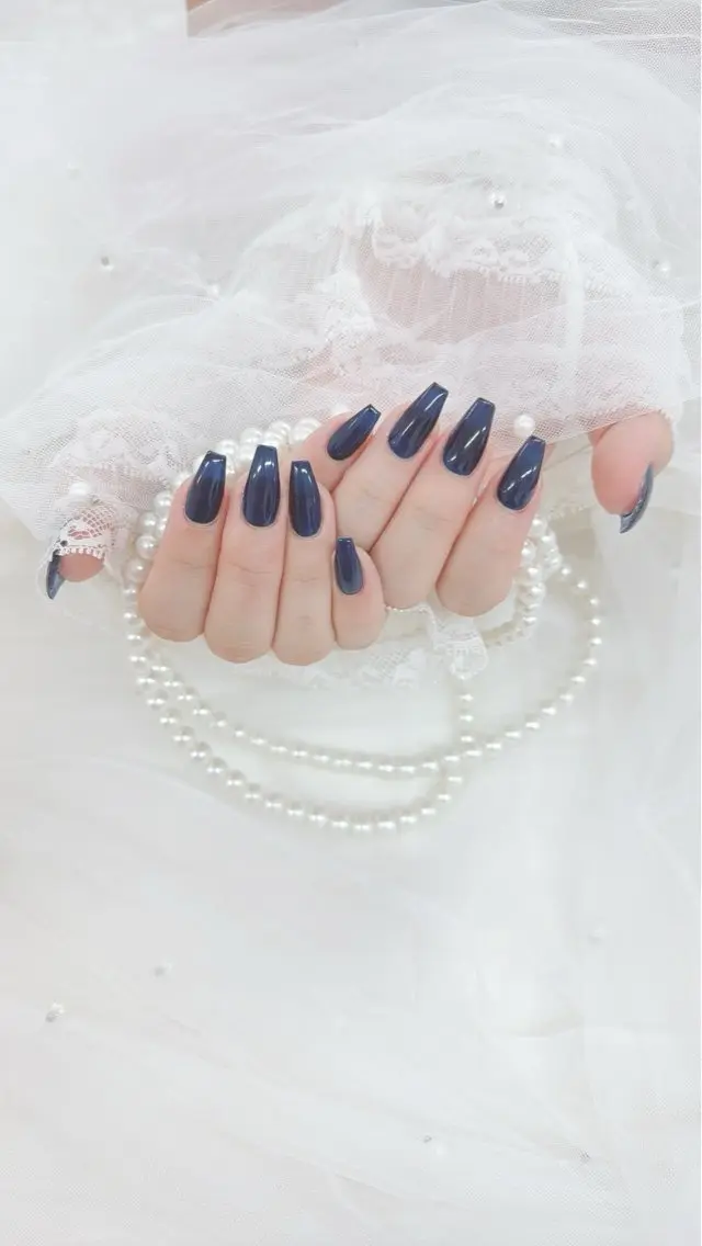 ワンカラーorラメグラ★自爪に優しい丁寧ケア付 ¥4500の写真