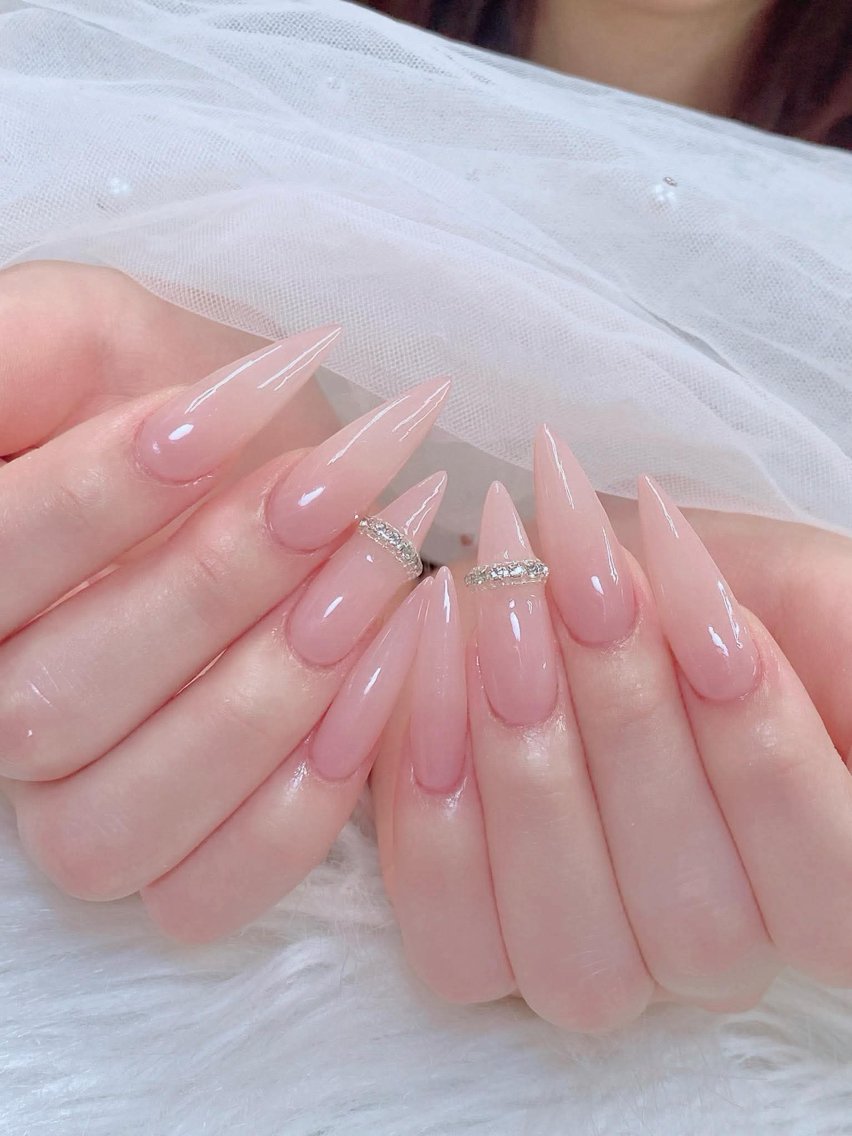 ネイル オーロラネイル クリアネイル フラッシュネイル フレンチネイル ジェルネイル ハンドネイル Sakura Nail Salonのネイルデザイン