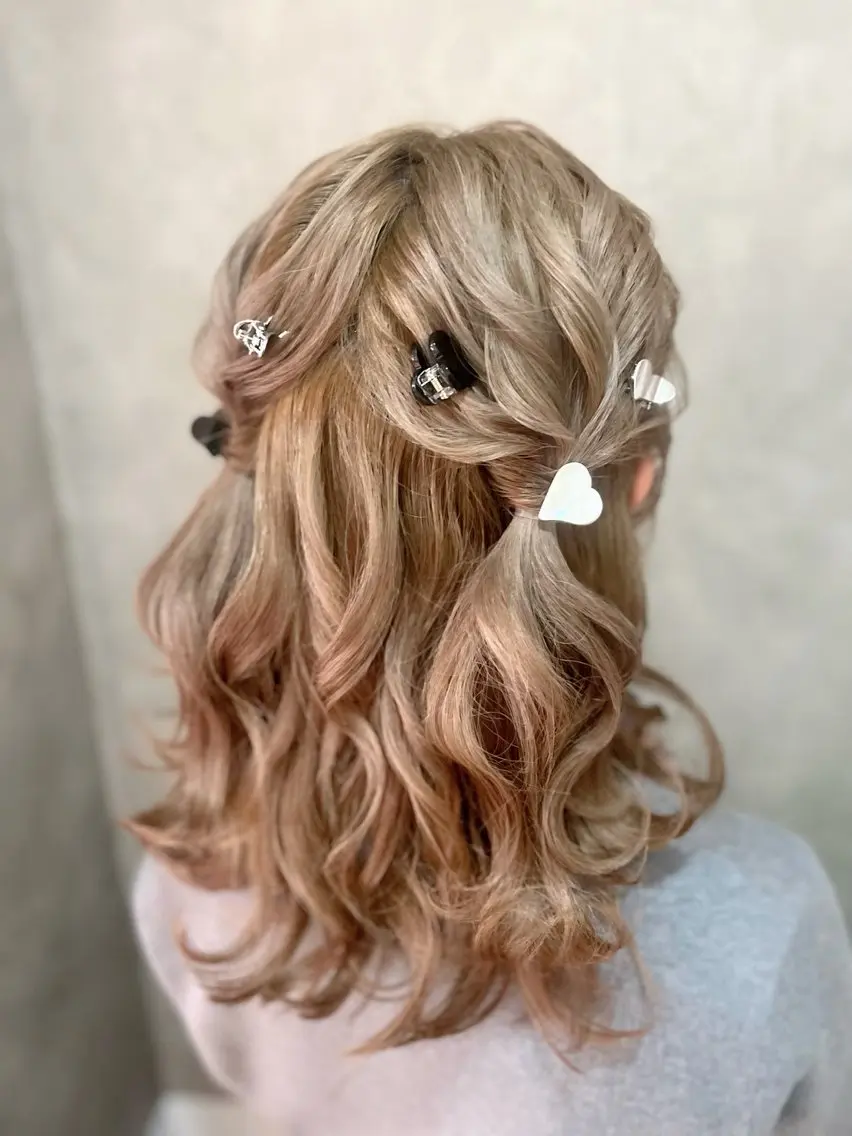 ヘアアレンジ ヘアセット 大人可愛いヘアメイク 💋🧚♀️しずかのヘアスタイル
