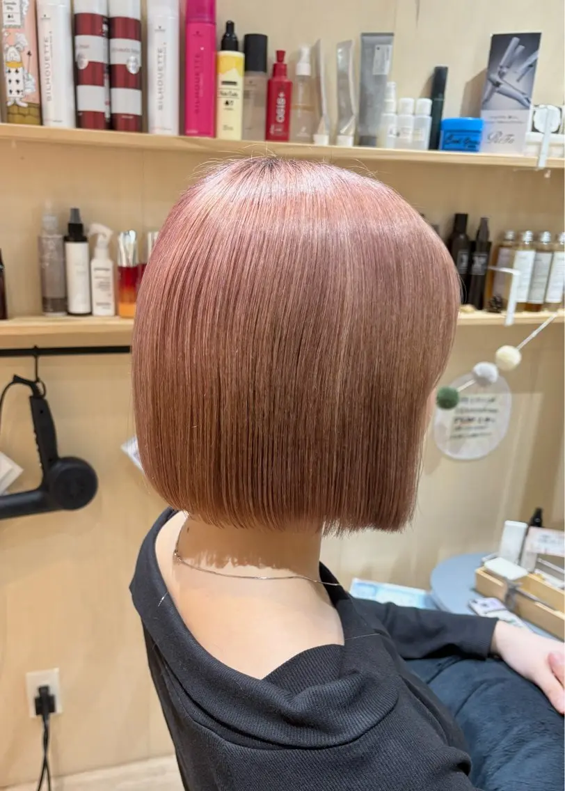 ミディアム カット ヘアカラー トリートメント 松本 かのんのヘアスタイル
