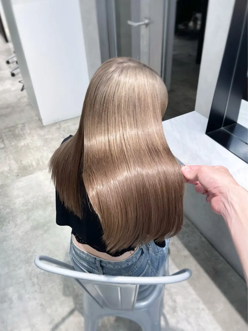ロング 髪質改善 トリートメント カット ヘアカラー トリートメント 韓国レイヤーカット 髪質改善▫️水野有真のヘアスタイル