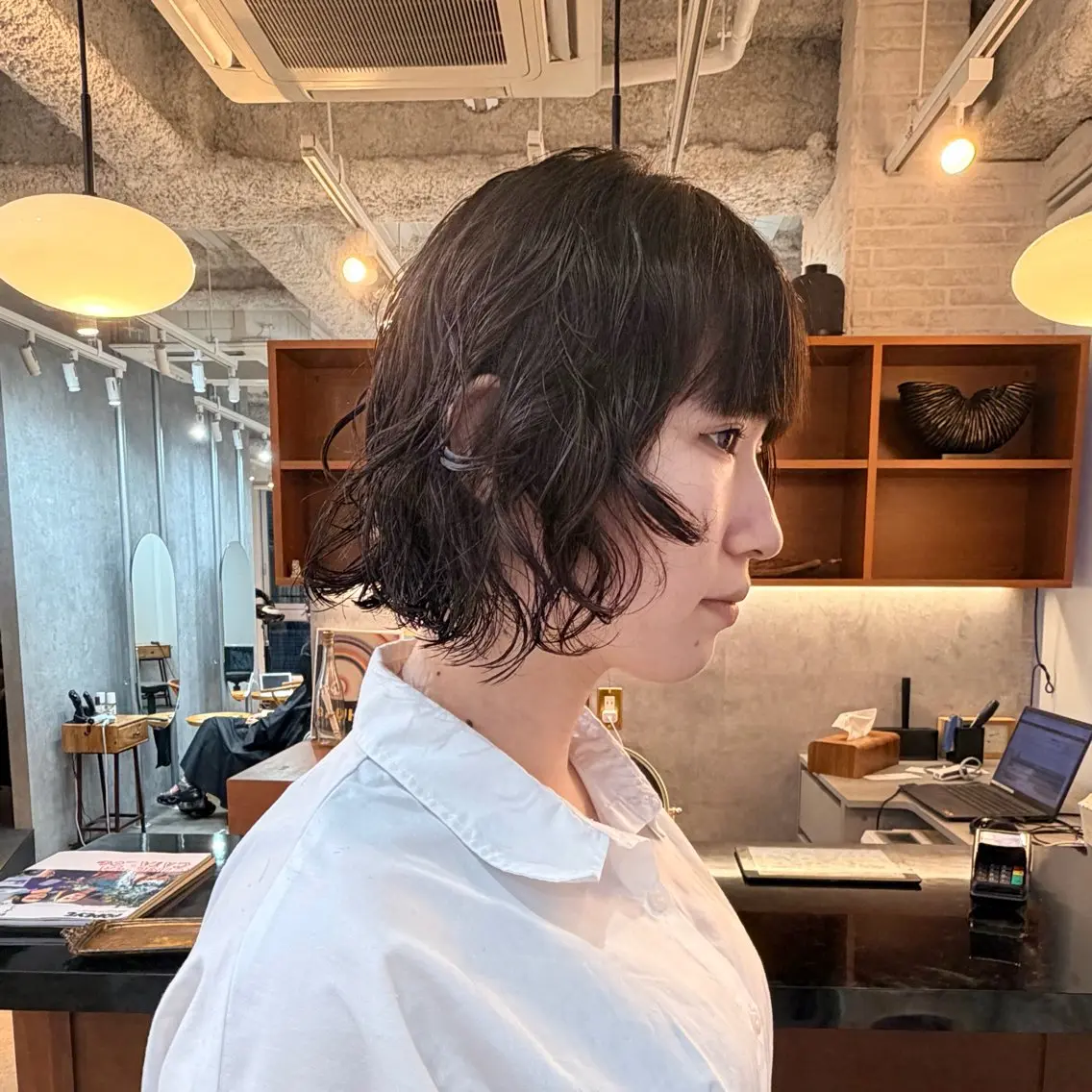 ショート ボブ カット パーマ くせ毛・パーマ◎ ミズノアサミのヘアスタイル