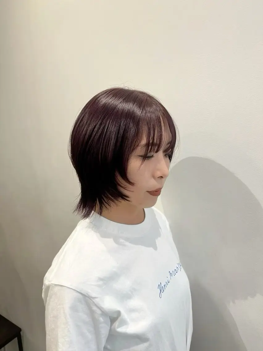 ミディアム カット ヘアカラー マアヤ/ハイトーン /ハイレイヤーのヘアスタイル