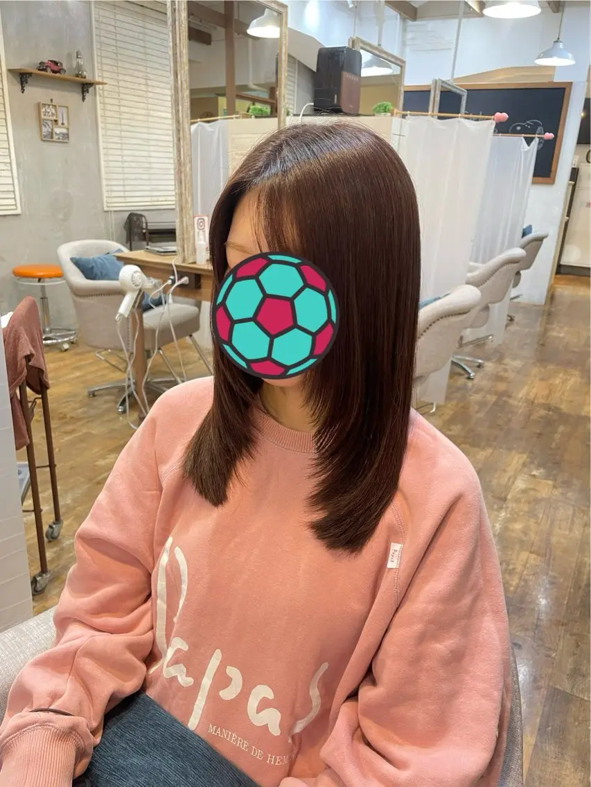 ミディアム ピンクブラウン 🦴🐶 haruka🐶🦴のヘアスタイル