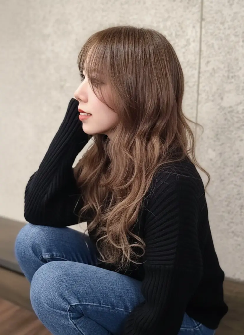 ロング カラー ロングレイヤー ベージュカラー レイヤーカット ロング カット ヘアカラー トリートメント terra✂️川嶋 大輔のヘアスタイル