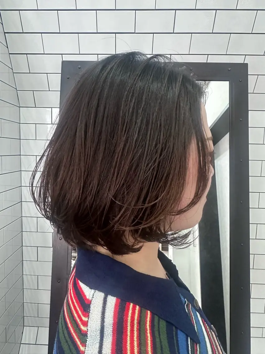 ミディアム カット 縮毛矯正 妙見 知洋のヘアスタイル