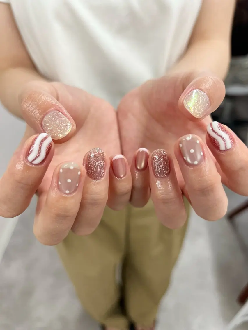 ネイル フラッシュネイル フレンチネイル ジェルネイル マグネットネイル ニュアンスネイル ハンドネイル ハンドケア Bana_ Nailのネイルデザイン