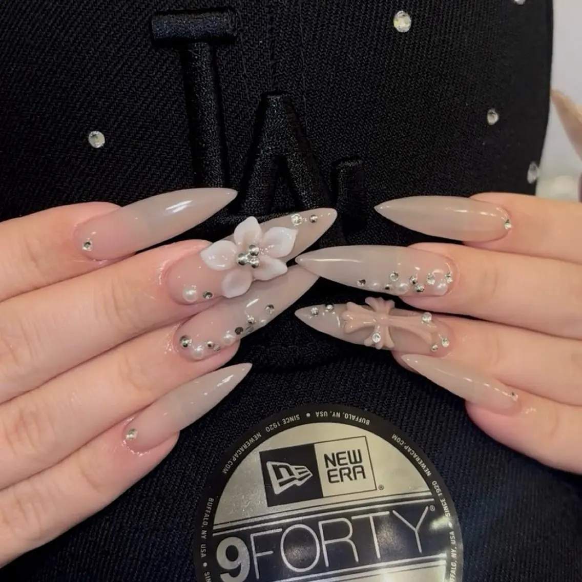 ネイル クリアネイル 長さ出し フラッシュネイル フレンチネイル ジェルネイル ハンドネイル kana nailのネイルデザイン