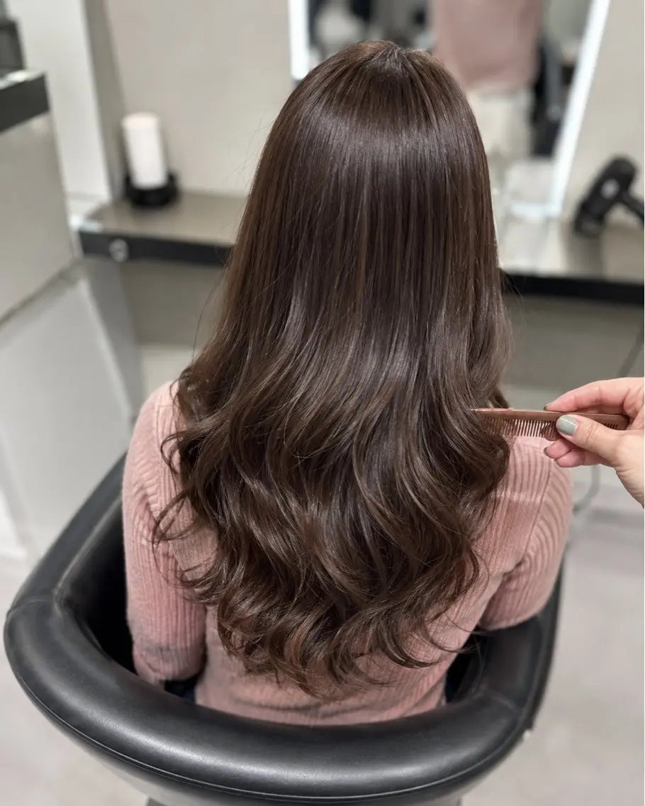 ミディアム カラー ベージュカラー ブラウンカラー 🌈ウルトワ水素 髪質改善naru🌈のヘアスタイル