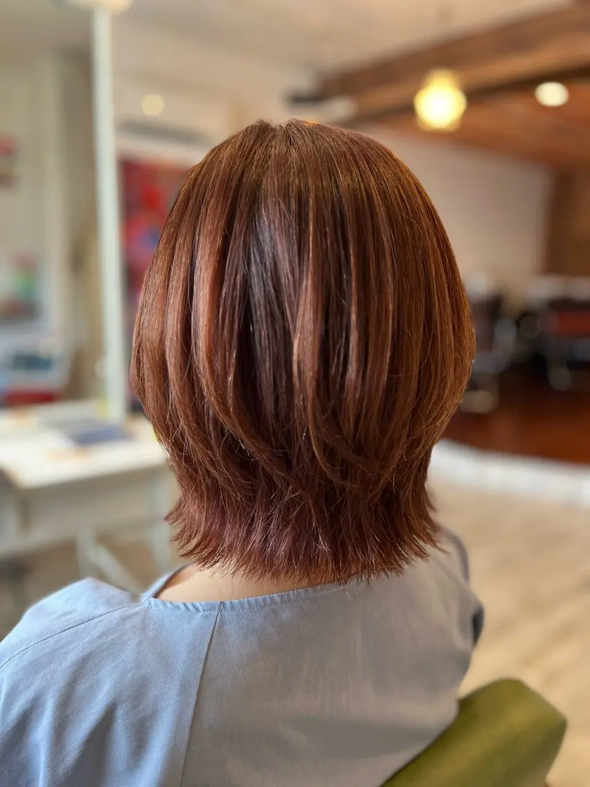 ミディアム ボブ レイヤーカット 🫧透明感カラー× レイヤー🫧HARUのヘアスタイル