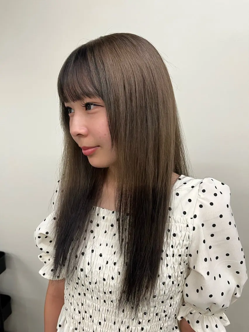 当日ご予約🆗65%off✨透明感カラー+トリートメントの写真