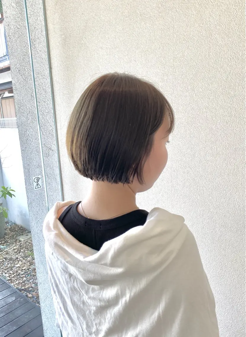 ショート カット トリートメント 酸性ストレート/ブリ ーチなしWカラー河本のヘアスタイル