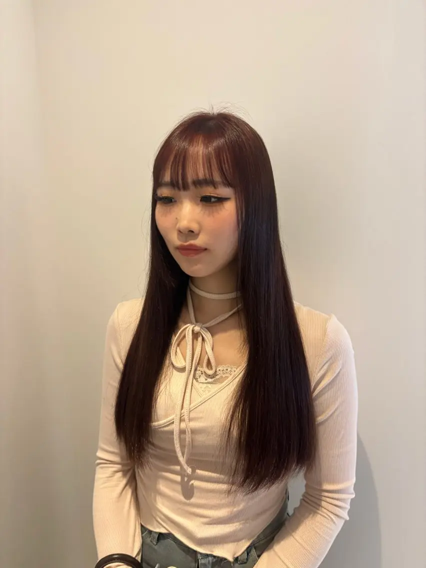 カラー ヘアカラー トリートメント 藤井 日向のヘアスタイル