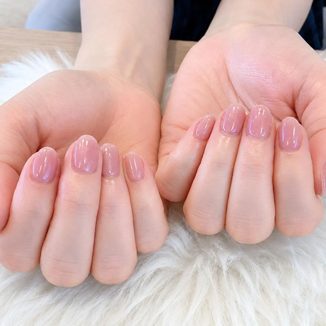 ネイル ニュアンスネイル ワンカラーネイル ピンク ピンクベージュ ハンドネイル K. Harukaのネイルデザイン