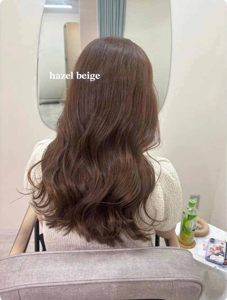 ロング カラー カット ヘアカラー トリートメント ヘッドスパ 広島/ヘアセット /ベージュ/わかなのヘアスタイル