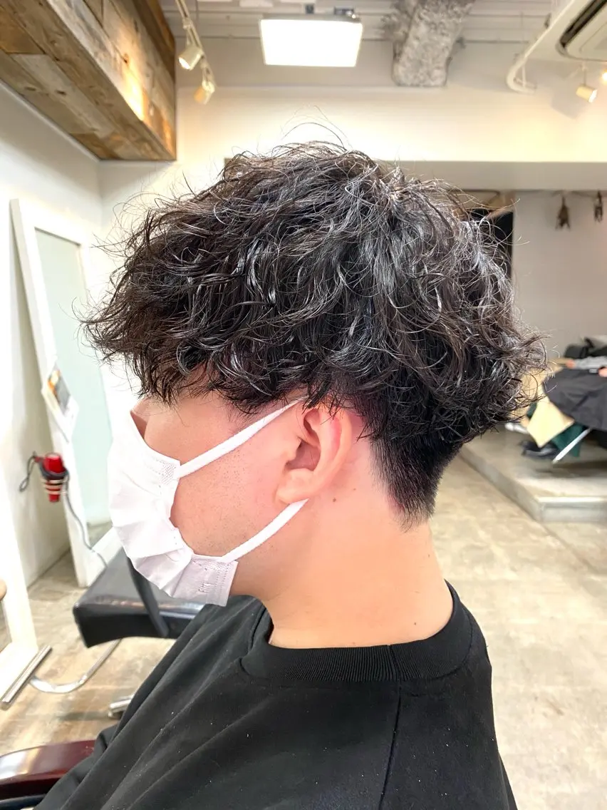 パーマ メンズ メンズパーマ カット パーマ トリートメント ボブ/レイヤー/透明 感カラー/Dai🌿のヘアスタイル