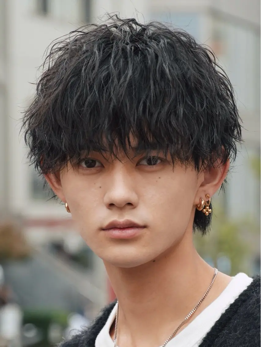 パーマ メンズ カット パーマ 髙村 心のヘアスタイル