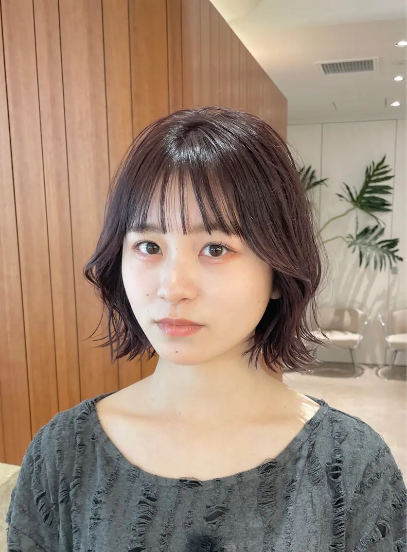ショート カラー ショートボブ 丸みショート イルミナカラー ボブ 髪質改善 カット ヘアカラー トリートメント 渋谷ボブ特化 /田中航平のヘアスタイル