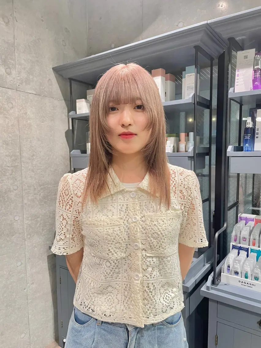 セミロング PANOLA下北沢 中川夢菜のヘアスタイル