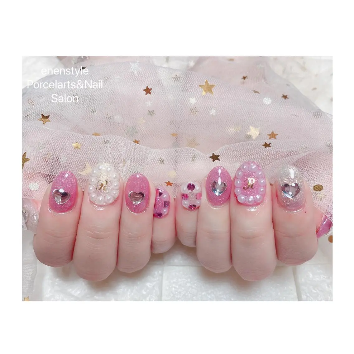 ミディアム ネイル 🐾enen style 🐾のネイルデザイン