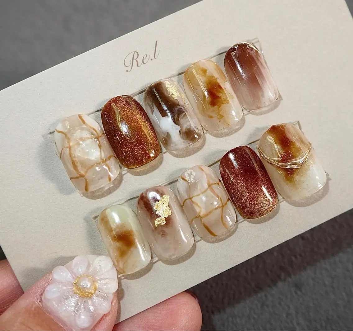 ネイル マグネットネイル ニュアンスネイル モチの良さ◉ フィルインネイル♡のネイルデザイン