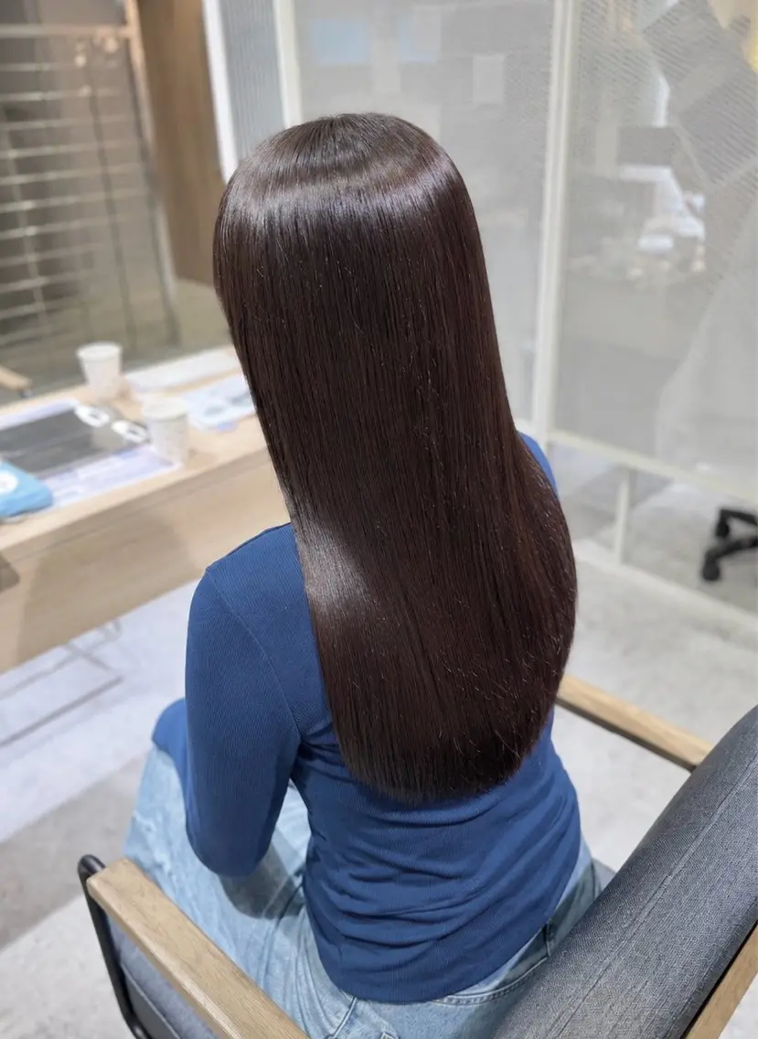ロング カット 縮毛矯正 トリートメント バイエイト名古屋 星野ヒロトのヘアスタイル