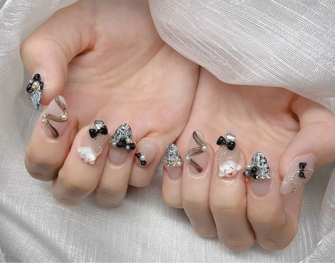 ネイル 長さ出し グラデーション 卒業式 キラキラネイル マグネットネイル ハンドネイル Lee Nailsのネイルデザイン