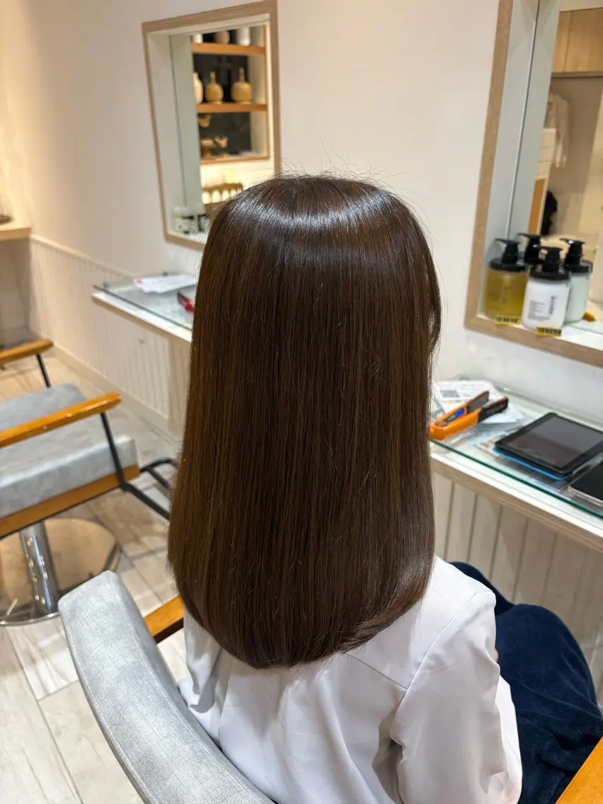 ロング カラー ベージュカラー 透明感カラー レイヤーカット メンズカット募集中 🌷🫧森山彩音のヘアスタイル