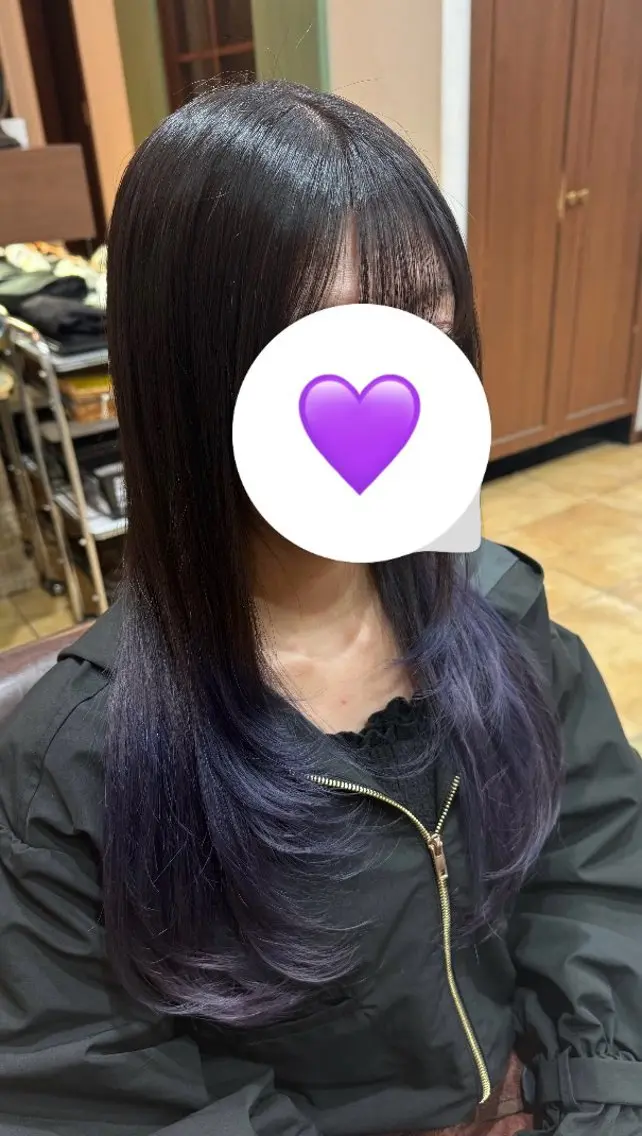 ロング レイヤーカット カット ヘアカラー ブランシェ神領店 稲垣 葵のヘアスタイル