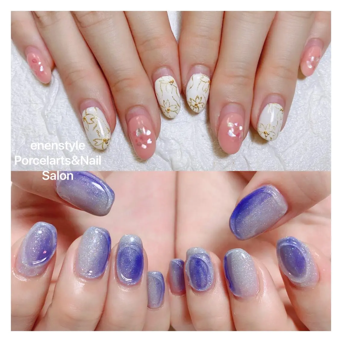 ミディアム ネイル 🐾enen style 🐾のネイルデザイン
