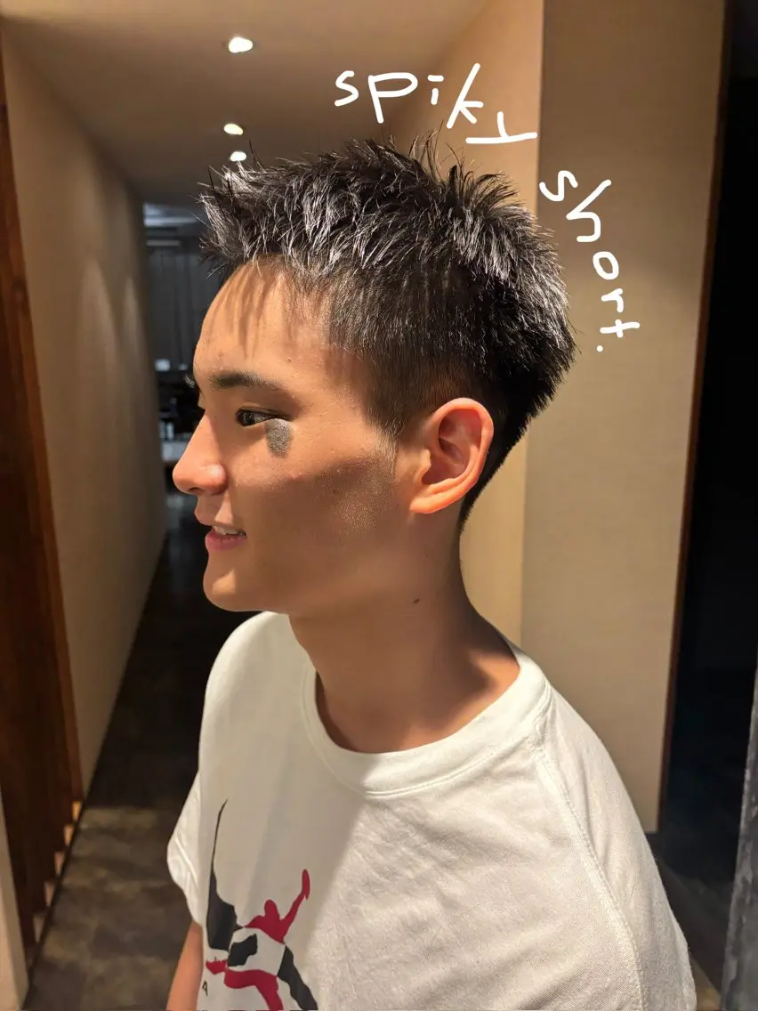 メンズ スパイキーショート affetto山田 彩智のヘアスタイル