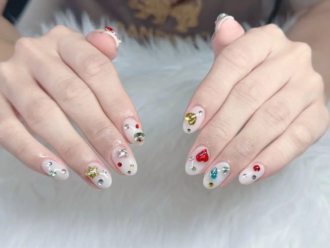 ネイル ジェルネイル 韓国ネイル ワンホンネイル ハンドネイル GOHOUBI Nail 心斎橋店のネイルデザイン