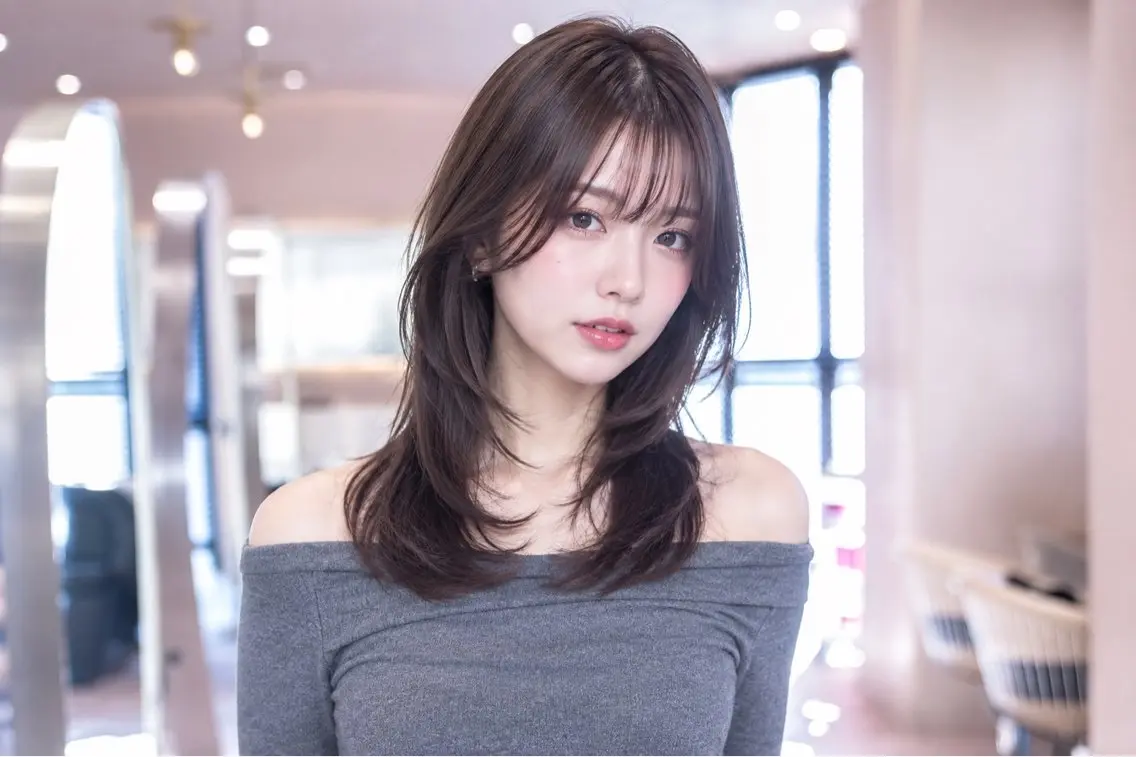 ミディアム カット ヘアカラー ミディアムレイヤー/ 髪質改善/堅亘のヘアスタイル