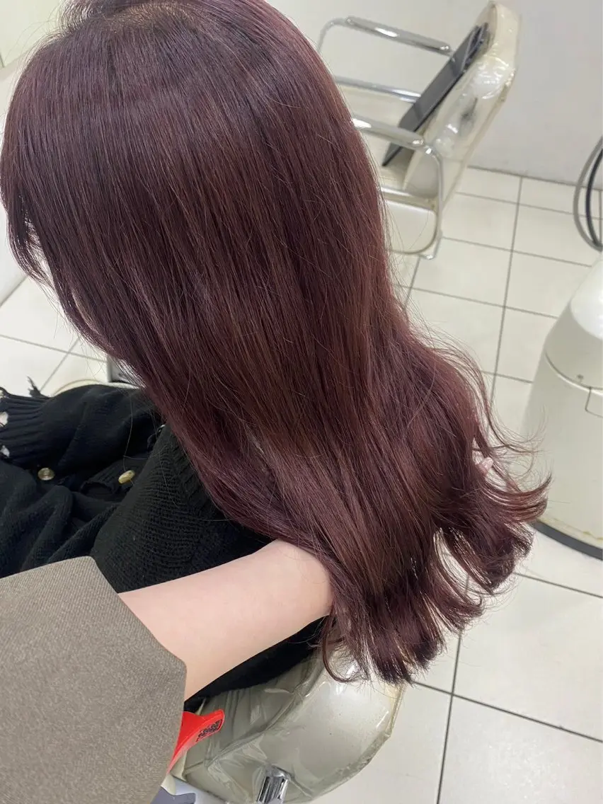 カラー うる艶＆縮毛矯正 ⟡.·小林理菜⟡.·のヘアスタイル