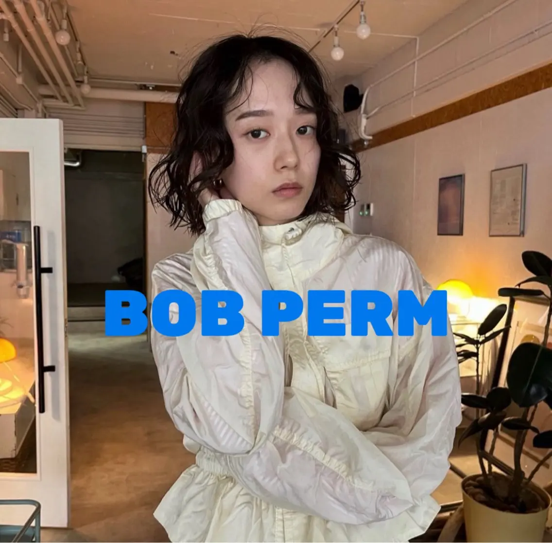 ショート カット パーマ ボブパーマ🥣KON コンナツミのヘアスタイル