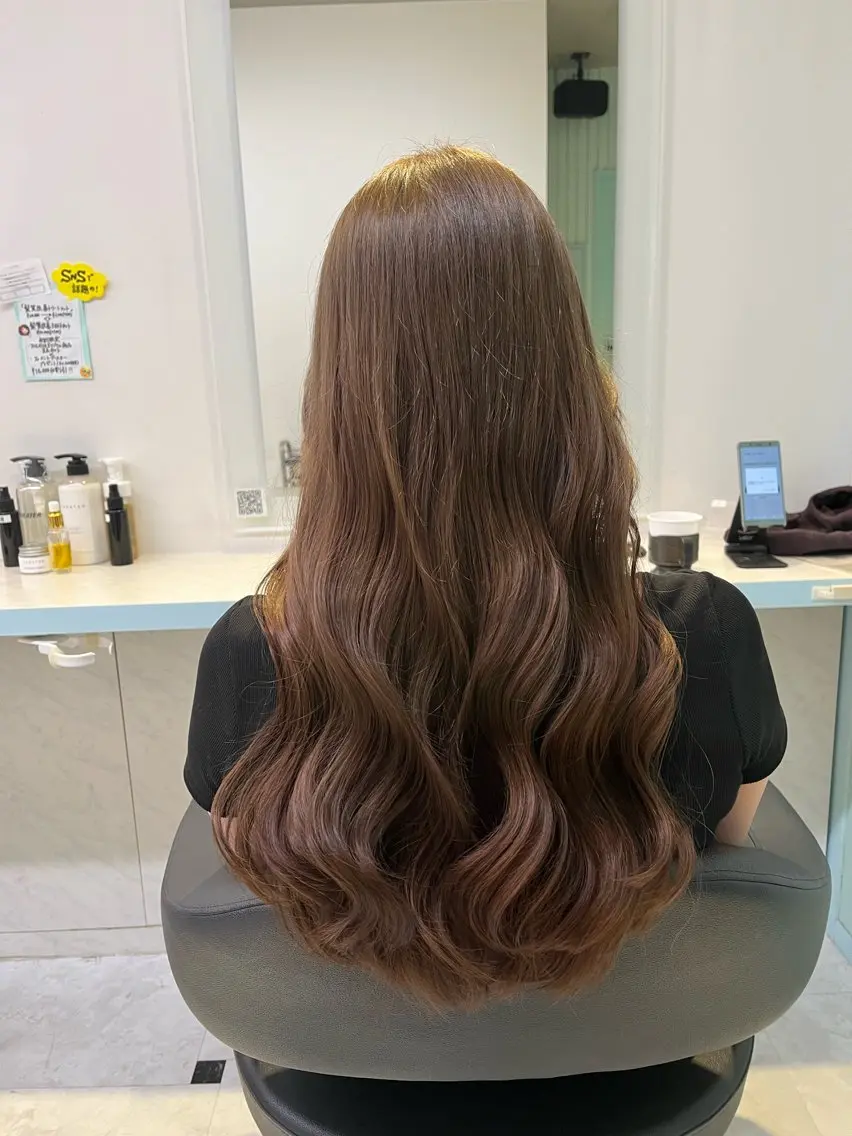 ロング カラー ヘアカラー ブリーチカラー 🩵MIZUKIのヘアスタイル