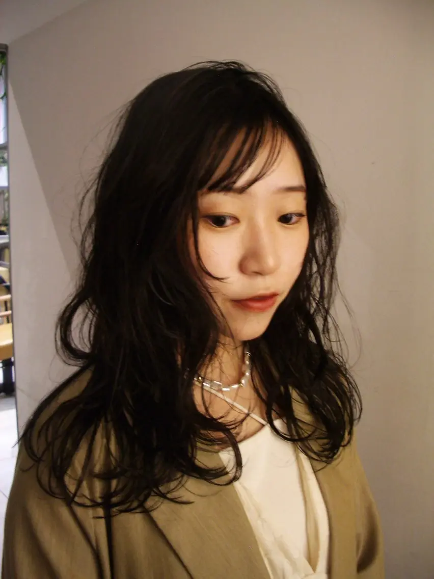 セミロング カラー ヘアアレンジ 🌀パーマ　レイヤー ボブ/marinoのヘアスタイル