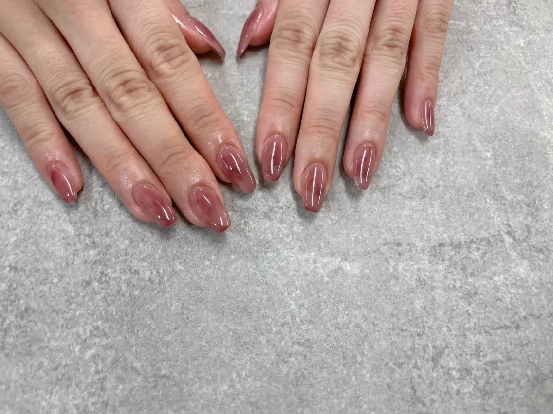 ネイル ニュアンスネイル ピンク ハンドネイル foglia❁. ⌇imamuraのネイルデザイン