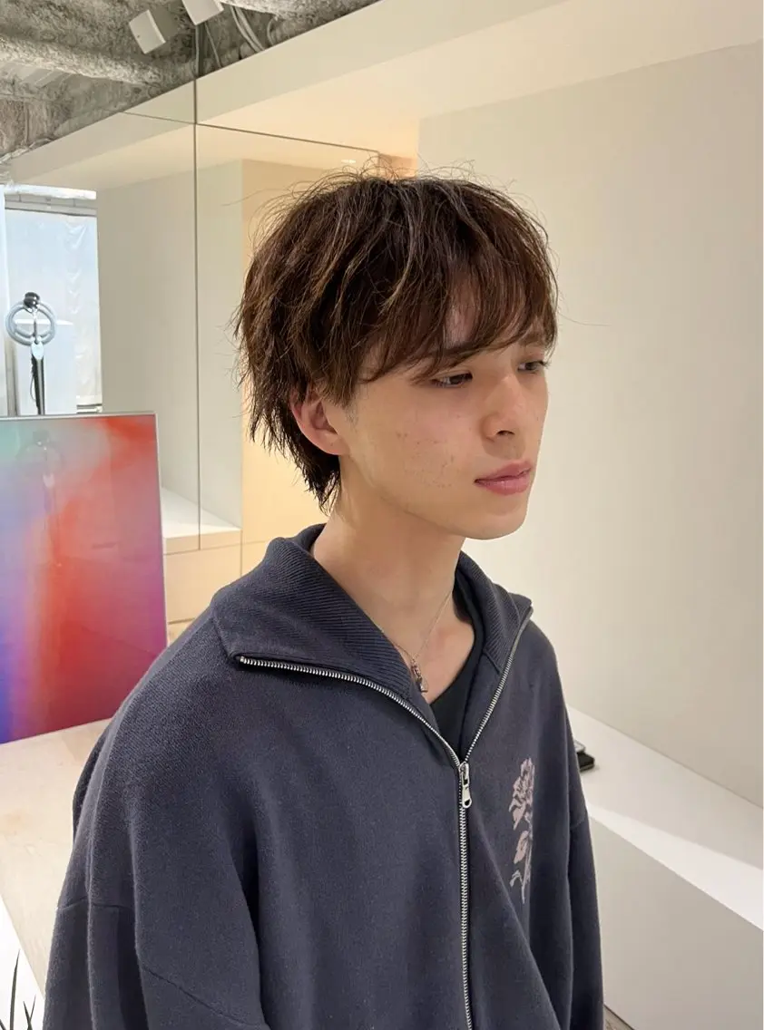 メンズ メンズウルフカット ウルフカット ANY/メンズ特化/ シバヤ　ユウキのヘアスタイル