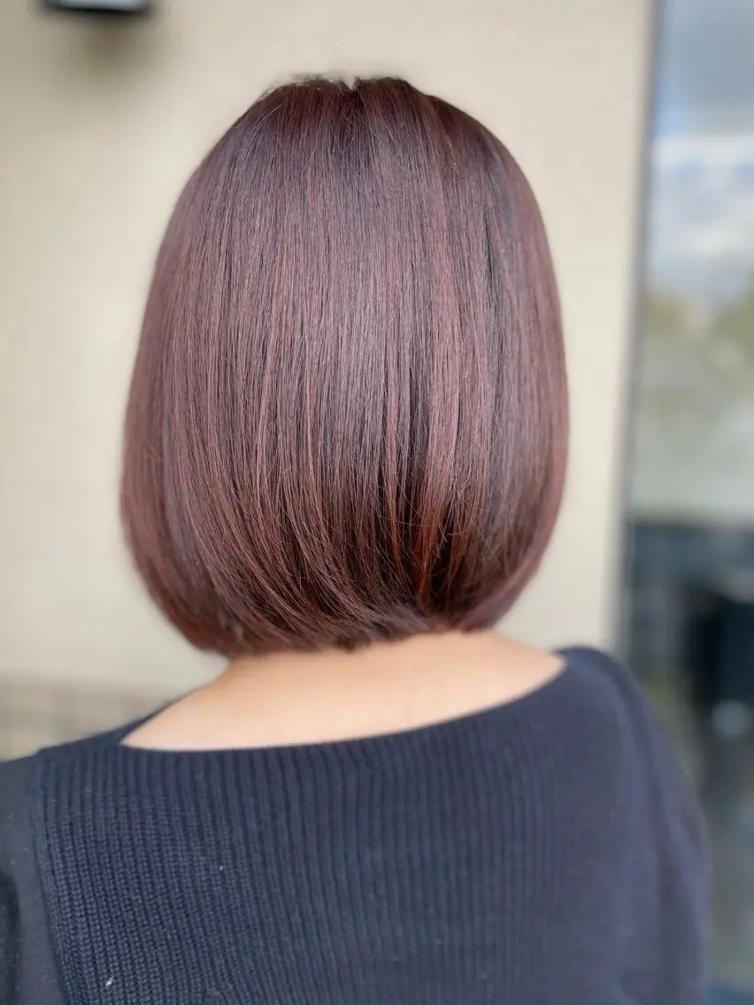 ショート カラー ベージュカラー ピンクカラー ピンクベージュ ボブ カット ヘアカラー トリートメント 沢田 瞳のヘアスタイル